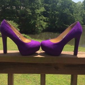 Mossimo Purple Suede Platform Heels