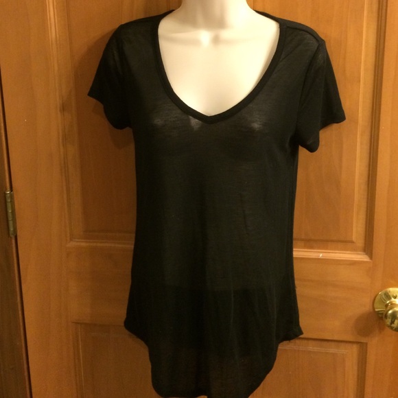 Sheer black long tee