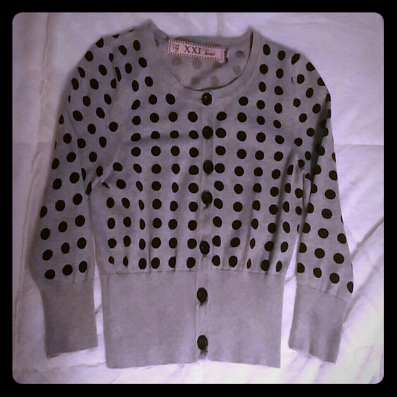 Black & Grey Polka Dot Cardigan