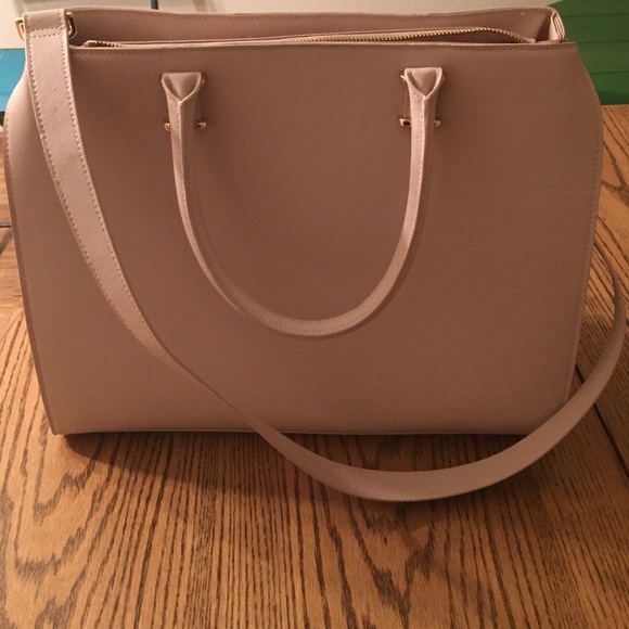 Blush pink large tote purse NEW never used