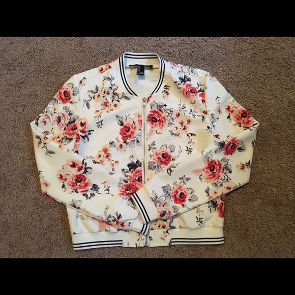 Floral bomber jacket