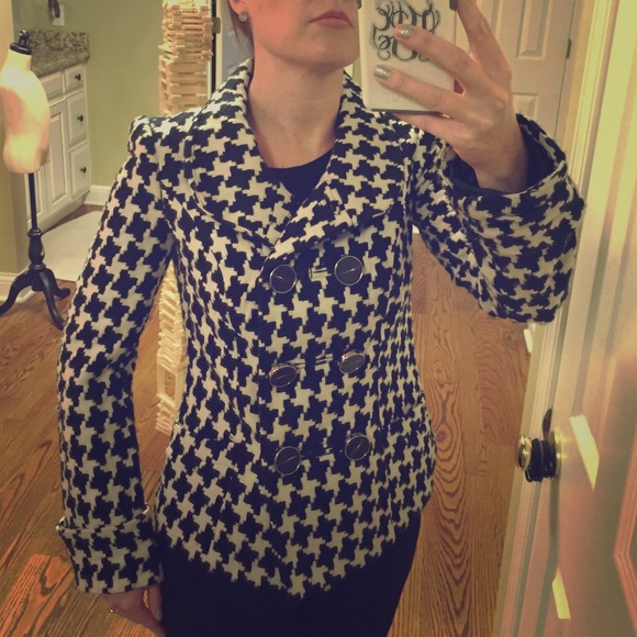 XS Houndstooth peacoat blazer The Limited