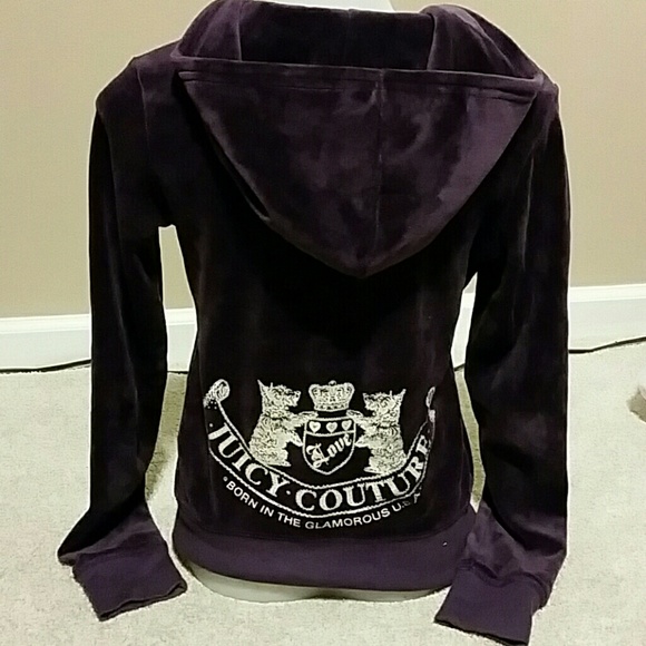 Juicy Couture purple velour track jacket adult s