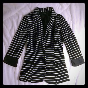 Sleek Black & White Blazer
