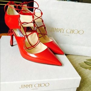 Jimmy Choo RED Heels, size 36.5 (UK) 6.5 (US)