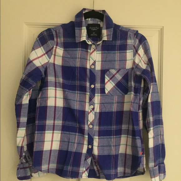 plaid flannel button down