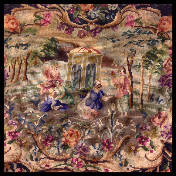 ⚫️VINTAGE Antique Needlepoint Bag - Picture 2 of 4