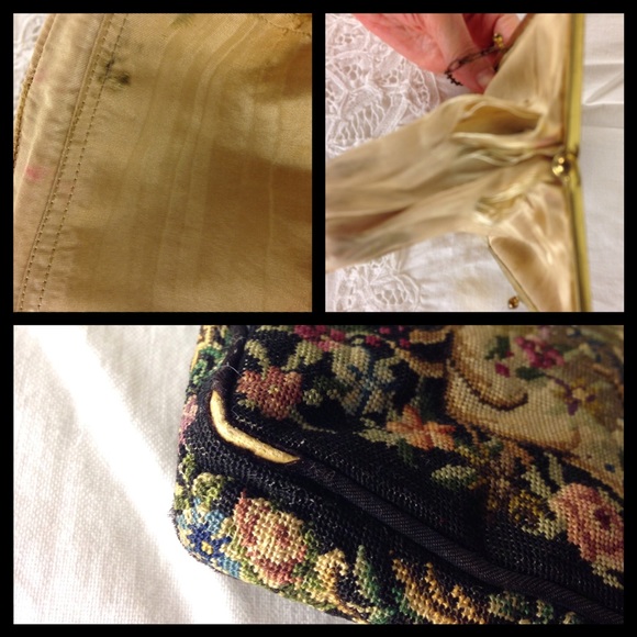 ⚫️VINTAGE Antique Needlepoint Bag - Picture 4 of 4