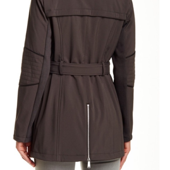 BCBG Belted Jacket with Hood - Picture 3 of 6