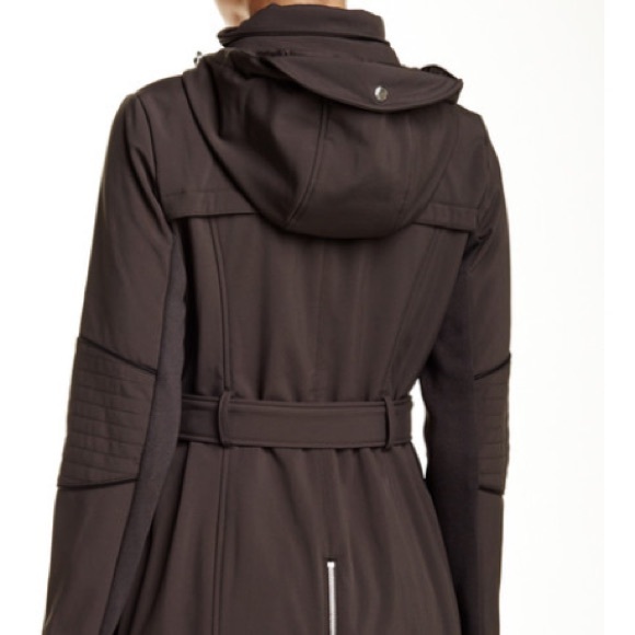 BCBG Belted Jacket with Hood - Picture 4 of 6