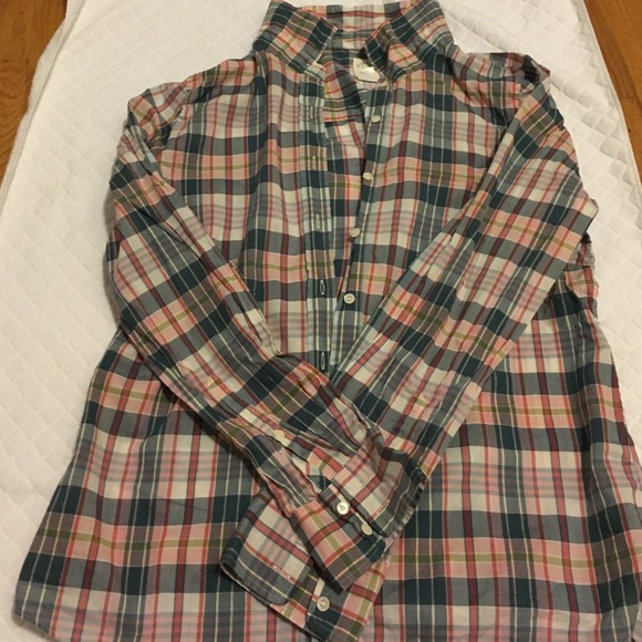 Jcrew plaid button down shirt size 12