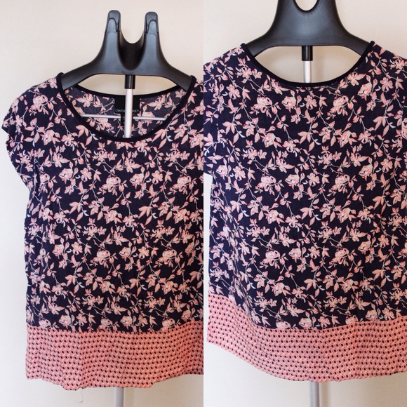 Pink & Blue Floral Top