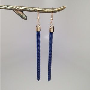 [Yacsie_91] Royal blue dangling earrings