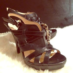 Calvin Klein Black Platform Sandals Size 8M