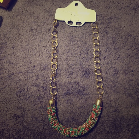 Multicolored Beaded Statement Necklace