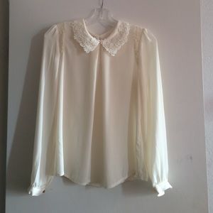 😍Peter Pan Lace Collar Blouse😍