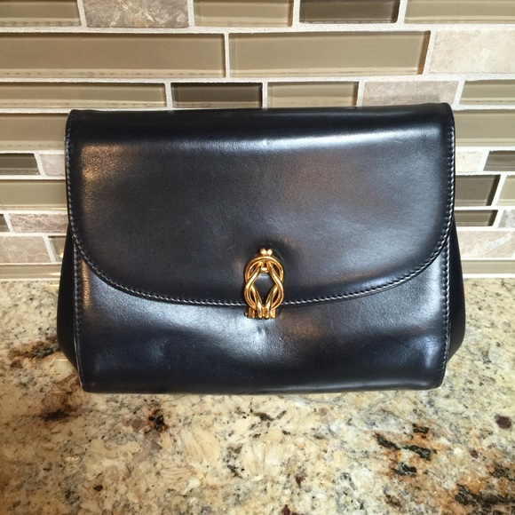 vintage gucci bag black leather