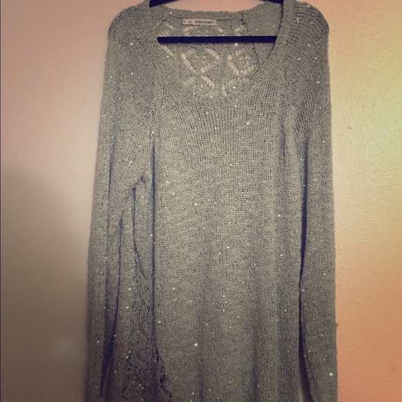 Maurice's size 2 sparkly light green sweater