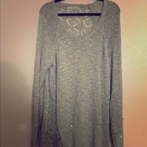 Maurice's size 2 sparkly light green sweater