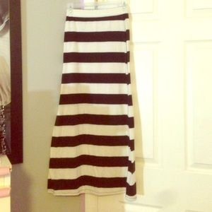 Striped maxi skirt