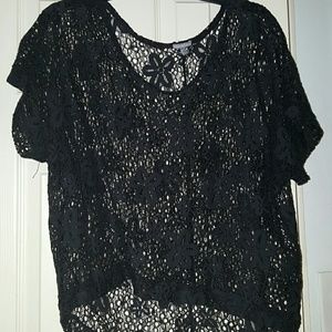 Black lace top