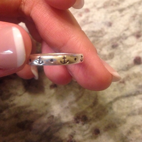 James Avery anchor stack ring size 6