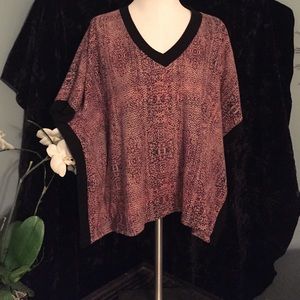 V neck poncho top