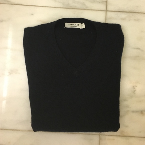 Everlane Navy Cashmere Sweater
