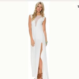 For love and lemons white lulu maxi dress small
