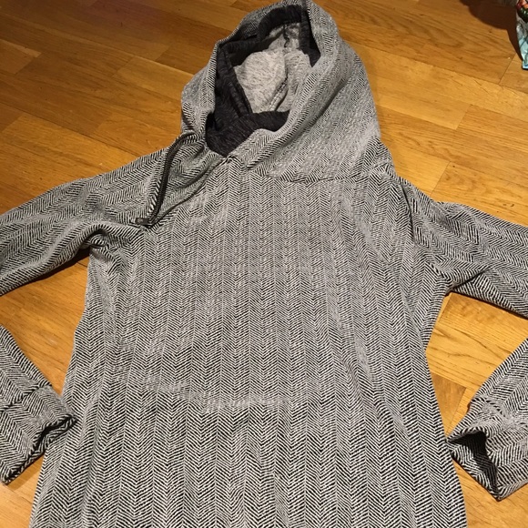 Tweed print hoodie