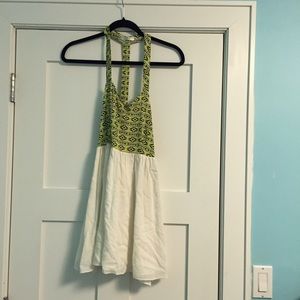 Tribal and white open back dress, worn once