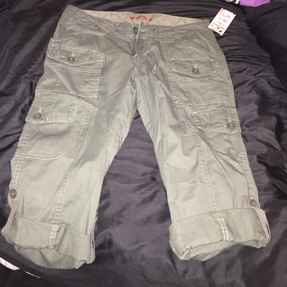 Green Cargo Shorts