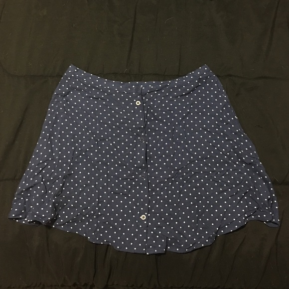 H&M front button polka dot skirt