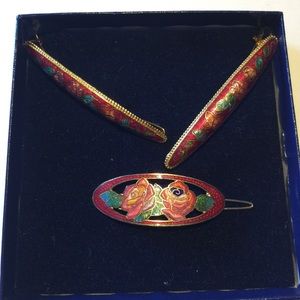 ⚡Flash sale⚡️Set of cloisonné hair barrettes