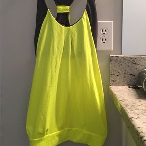 Yellow and Grey tank with built in bra.