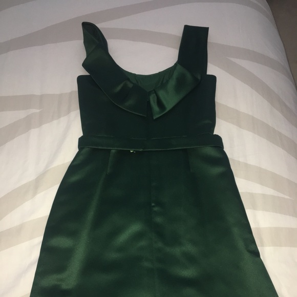 Lela Rose Dresses Lela Rose Hunter Green Satin Bridesmaid Dress