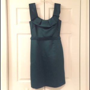 Lela Rose Hunter Green Satin Bridesmaid Dress