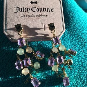 Juicy Couture Gold Tone Dangle Earrings