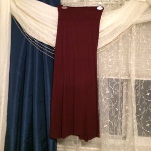 Maroon maxi skirt