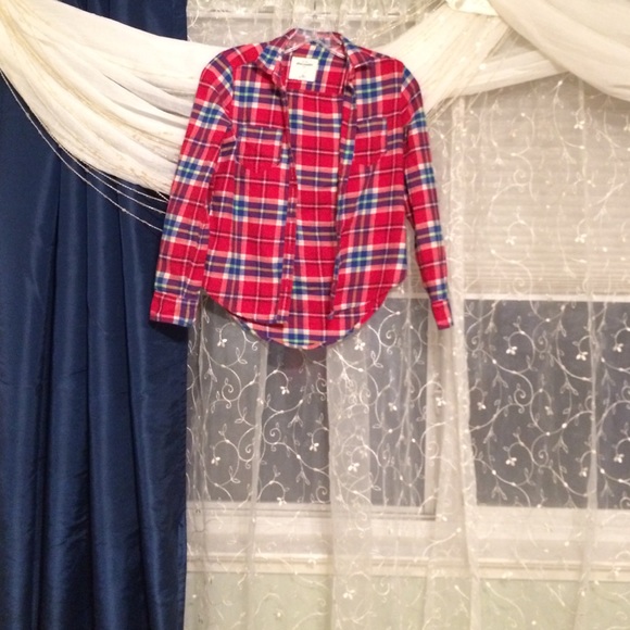 Red and blue soft flannel