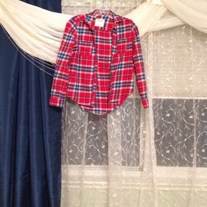 Red and blue soft flannel