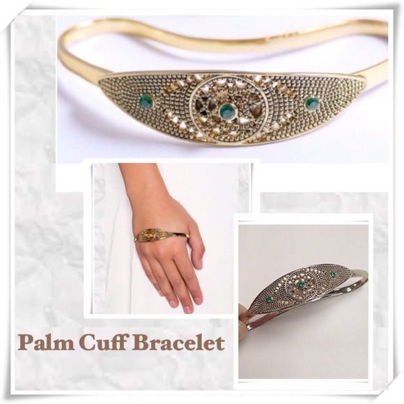 Sunahara Jewelry Jewelry - 🌟Pretty Bracelet Palm Cuff in Emeralds & Gold