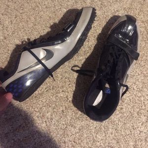 Blue Nike Track Spikes for sprinters