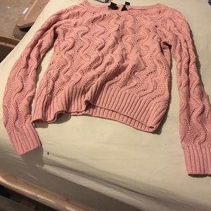 Rose pink sweater.