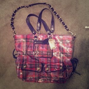 Coach sequin cross body tote