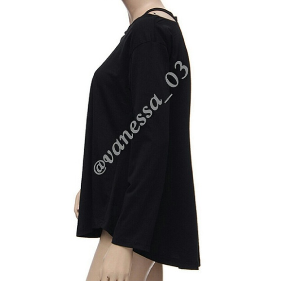 Gray Off Shoulder V Neck Top - Picture 3 of 4