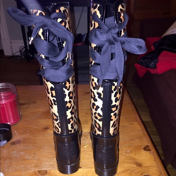 COACH Leopard rainboots