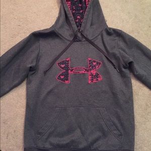Under Armour pink logo hoodie