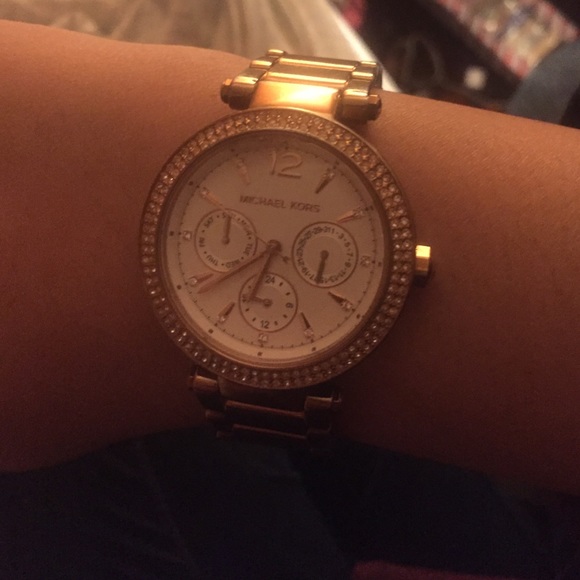 Michael Kors rose gold parker watch