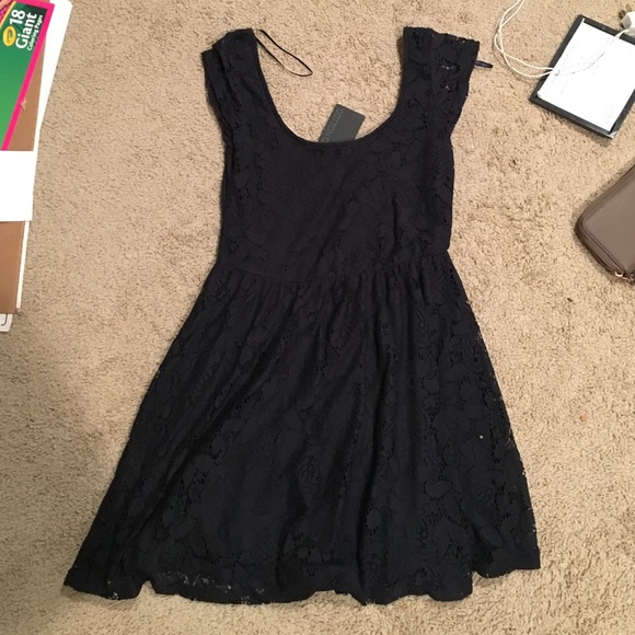 Navy lace dress